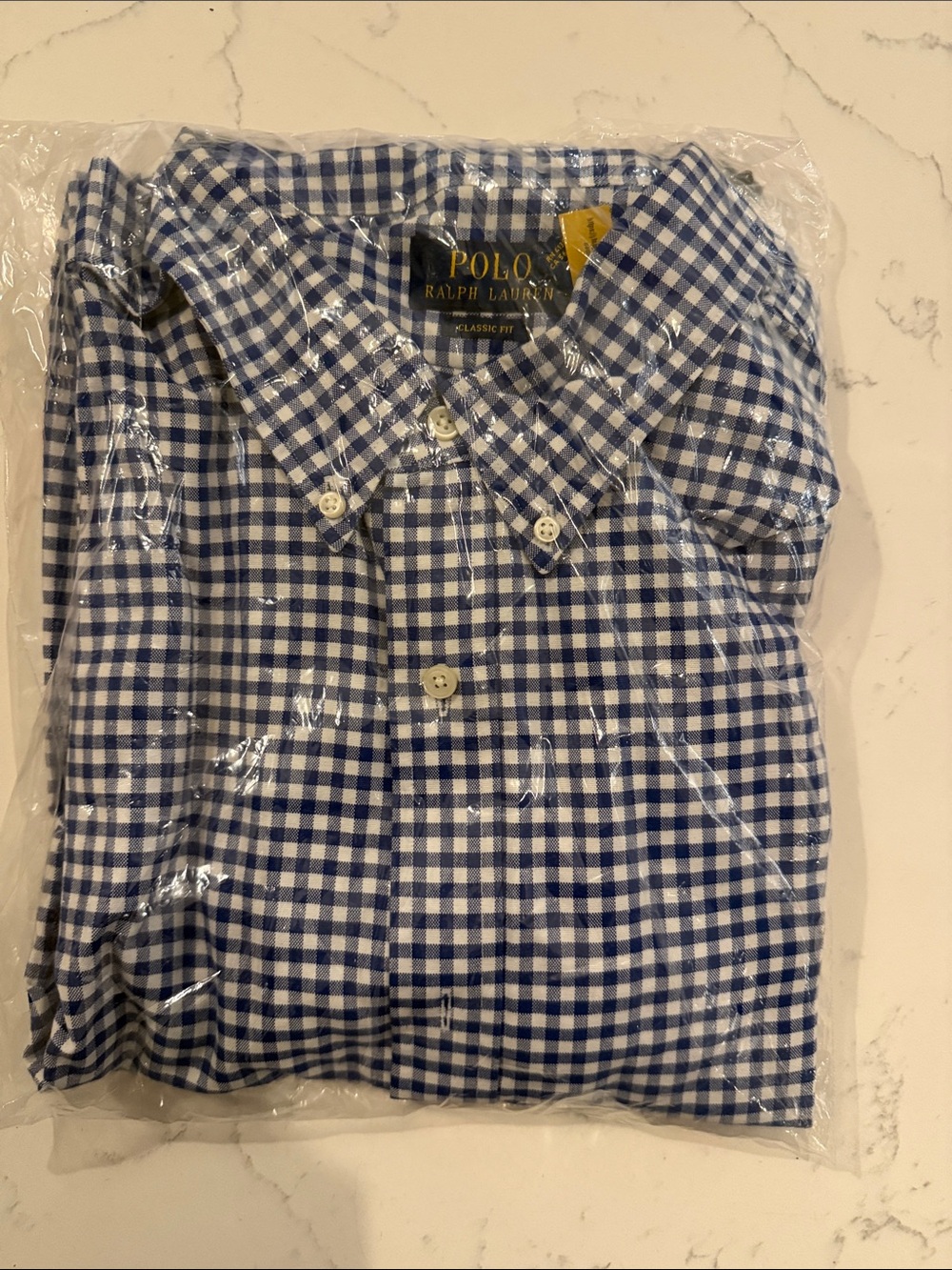 Polo by Ralph Lauren Blue and White Gingham Button-Down Shirt
